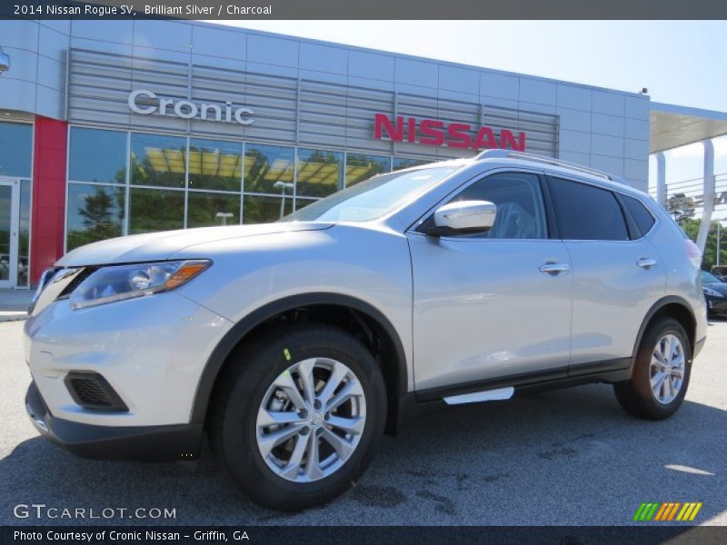 Brilliant Silver / Charcoal 2014 Nissan Rogue SV