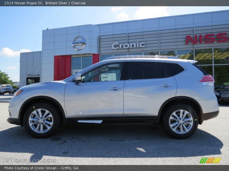 Brilliant Silver / Charcoal 2014 Nissan Rogue SV