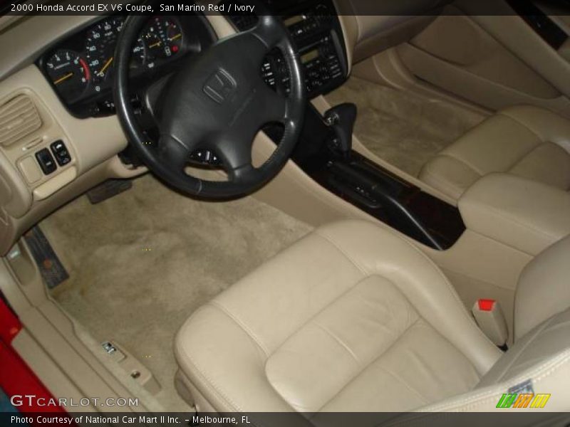 San Marino Red / Ivory 2000 Honda Accord EX V6 Coupe