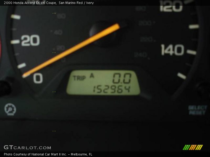 San Marino Red / Ivory 2000 Honda Accord EX V6 Coupe