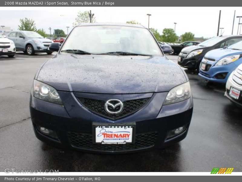 Stormy Blue Mica / Beige 2008 Mazda MAZDA3 i Sport Sedan
