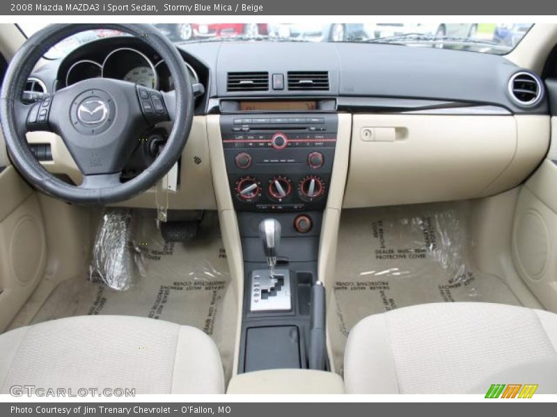 Stormy Blue Mica / Beige 2008 Mazda MAZDA3 i Sport Sedan