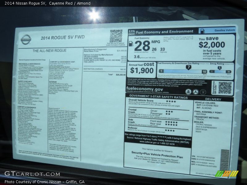Cayenne Red / Almond 2014 Nissan Rogue SV