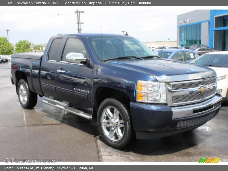 Imperial Blue Metallic / Light Titanium 2009 Chevrolet Silverado 1500 LT Extended Cab