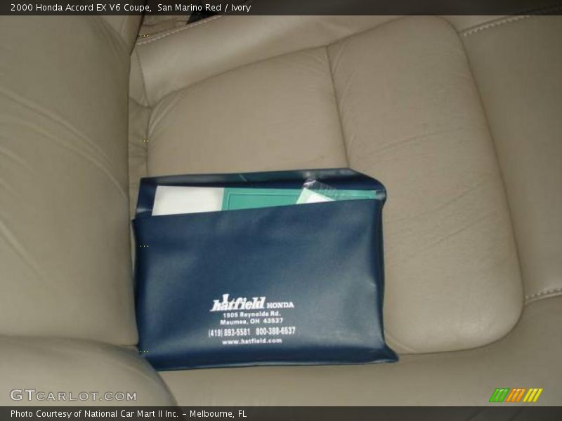 San Marino Red / Ivory 2000 Honda Accord EX V6 Coupe