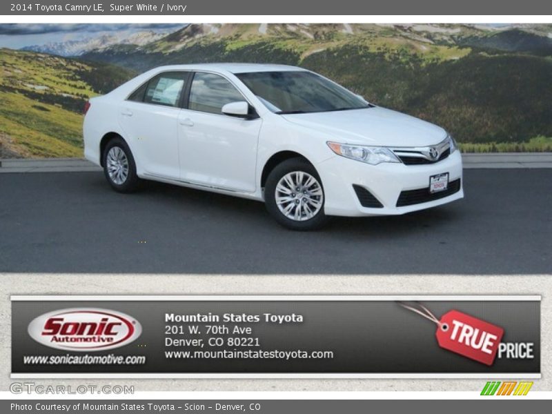Super White / Ivory 2014 Toyota Camry LE