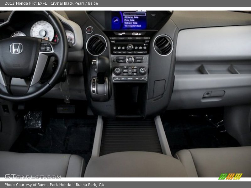 Crystal Black Pearl / Beige 2012 Honda Pilot EX-L