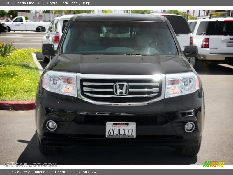 Crystal Black Pearl / Beige 2012 Honda Pilot EX-L
