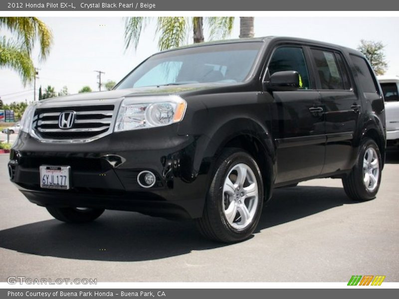 Crystal Black Pearl / Beige 2012 Honda Pilot EX-L