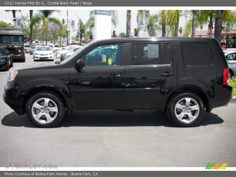 Crystal Black Pearl / Beige 2012 Honda Pilot EX-L