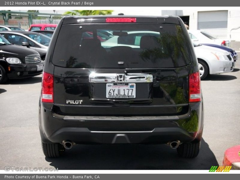 Crystal Black Pearl / Beige 2012 Honda Pilot EX-L