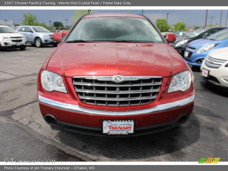 Inferno Red Crystal Pearl / Pastel Slate Gray 2007 Chrysler Pacifica Touring
