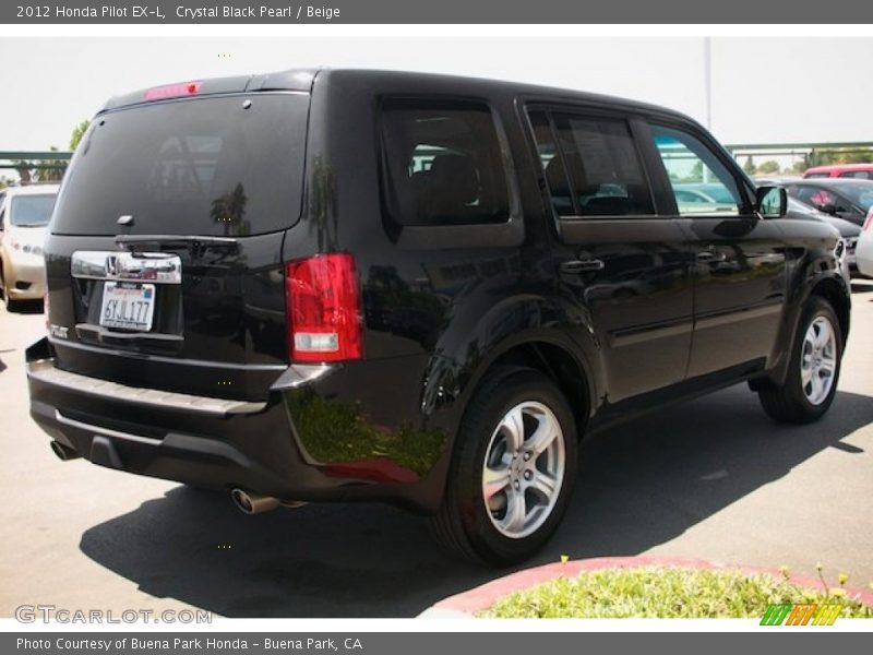 Crystal Black Pearl / Beige 2012 Honda Pilot EX-L