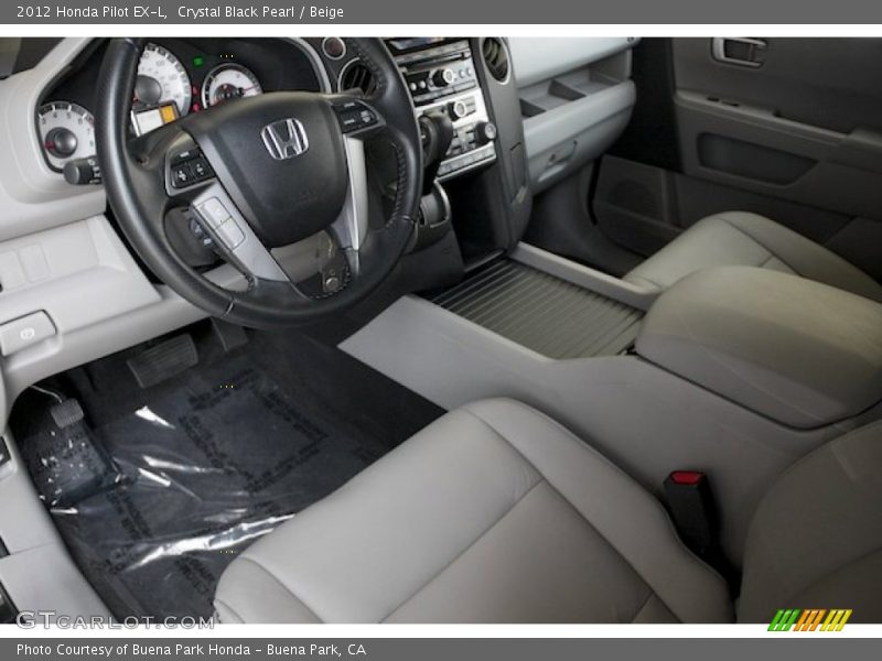 Crystal Black Pearl / Beige 2012 Honda Pilot EX-L