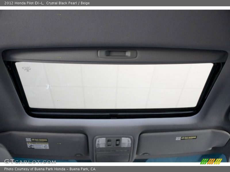 Crystal Black Pearl / Beige 2012 Honda Pilot EX-L