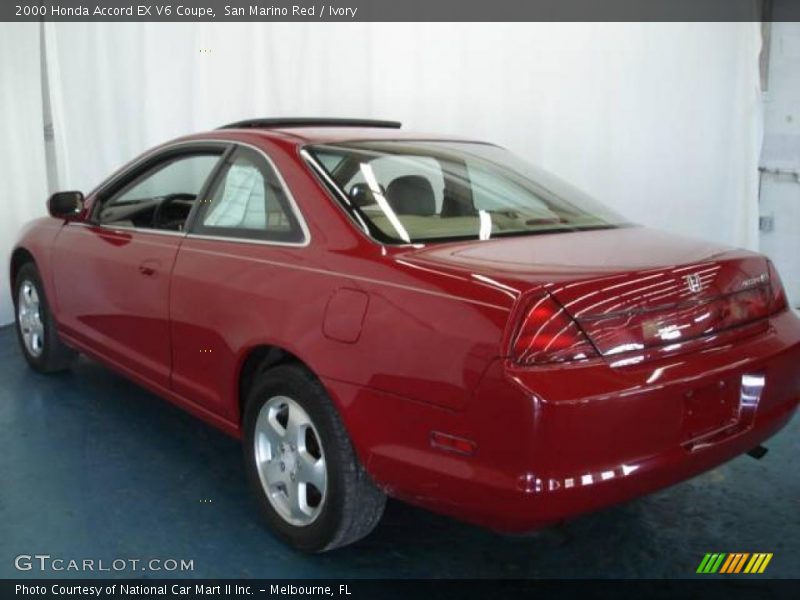 San Marino Red / Ivory 2000 Honda Accord EX V6 Coupe