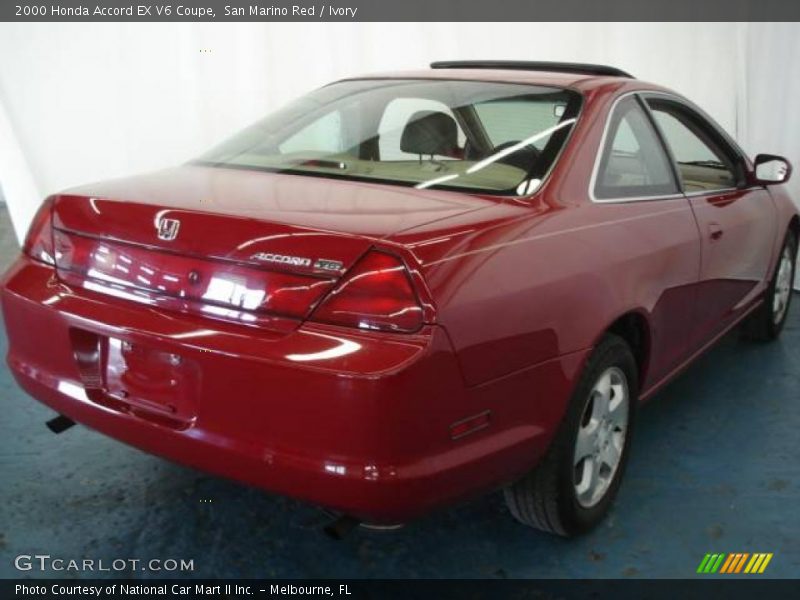 San Marino Red / Ivory 2000 Honda Accord EX V6 Coupe