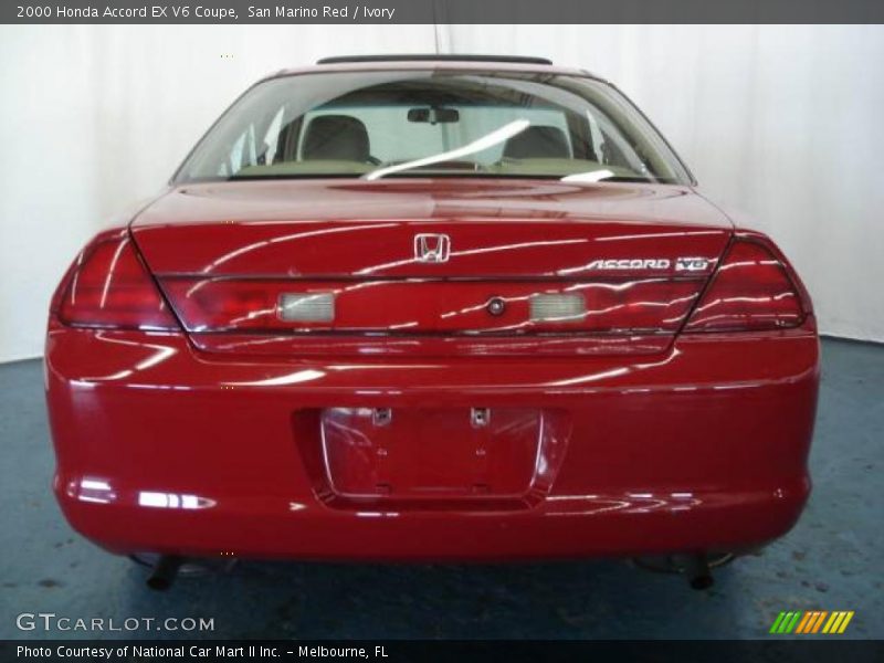 San Marino Red / Ivory 2000 Honda Accord EX V6 Coupe