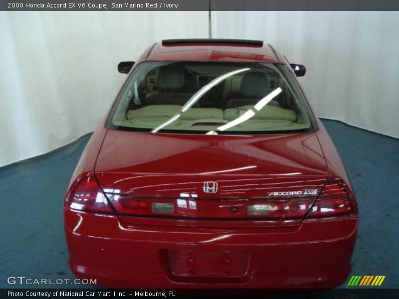San Marino Red / Ivory 2000 Honda Accord EX V6 Coupe