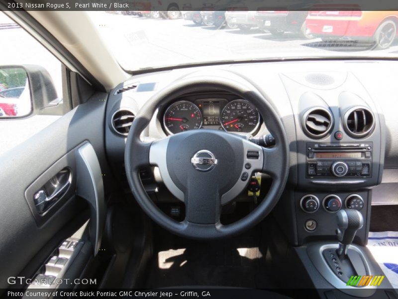 Pearl White / Black 2013 Nissan Rogue S