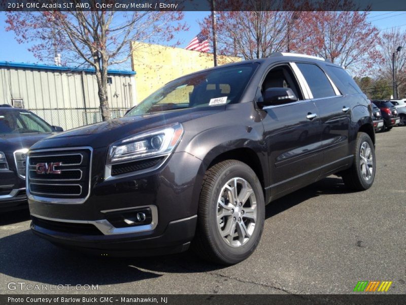 Cyber Gray Metallic / Ebony 2014 GMC Acadia SLT AWD