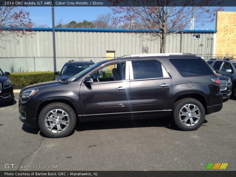 Cyber Gray Metallic / Ebony 2014 GMC Acadia SLT AWD