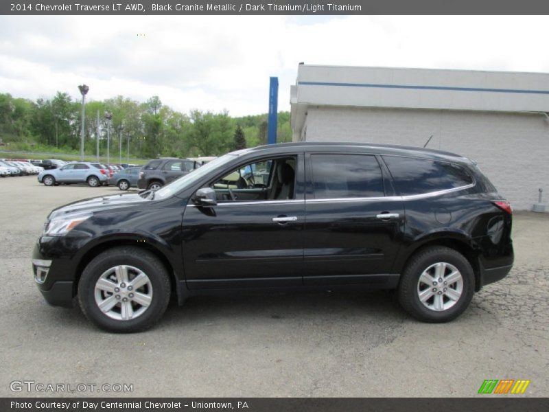 Black Granite Metallic / Dark Titanium/Light Titanium 2014 Chevrolet Traverse LT AWD