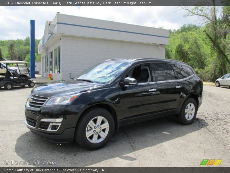 Black Granite Metallic / Dark Titanium/Light Titanium 2014 Chevrolet Traverse LT AWD