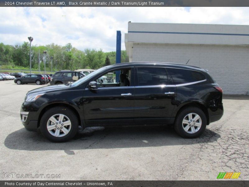 Black Granite Metallic / Dark Titanium/Light Titanium 2014 Chevrolet Traverse LT AWD