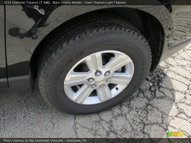 Black Granite Metallic / Dark Titanium/Light Titanium 2014 Chevrolet Traverse LT AWD