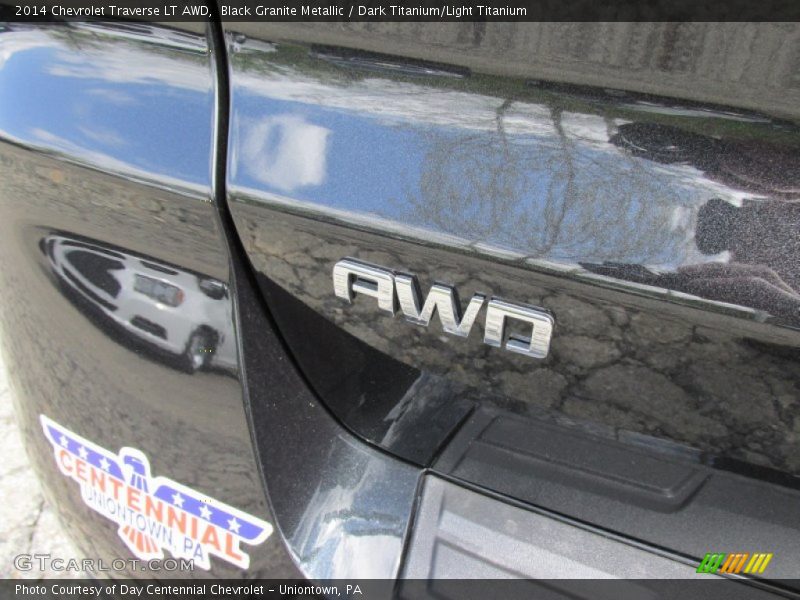 Black Granite Metallic / Dark Titanium/Light Titanium 2014 Chevrolet Traverse LT AWD