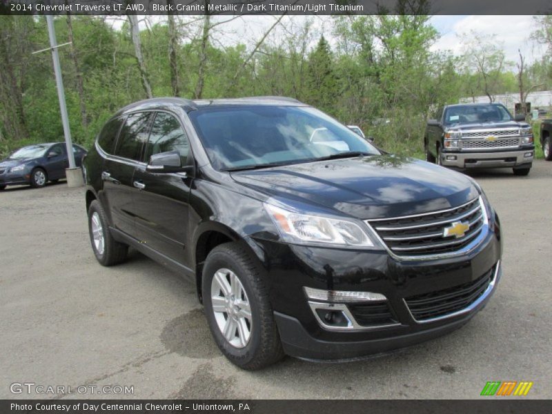 Black Granite Metallic / Dark Titanium/Light Titanium 2014 Chevrolet Traverse LT AWD