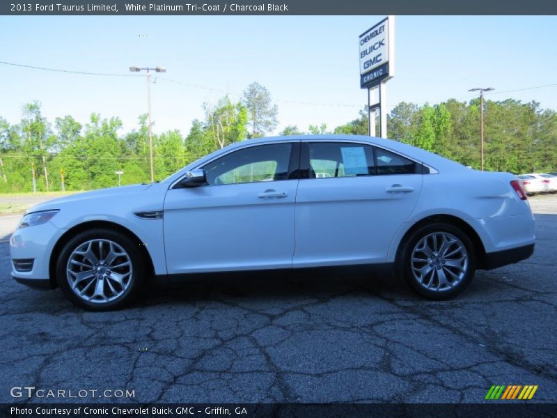 White Platinum Tri-Coat / Charcoal Black 2013 Ford Taurus Limited