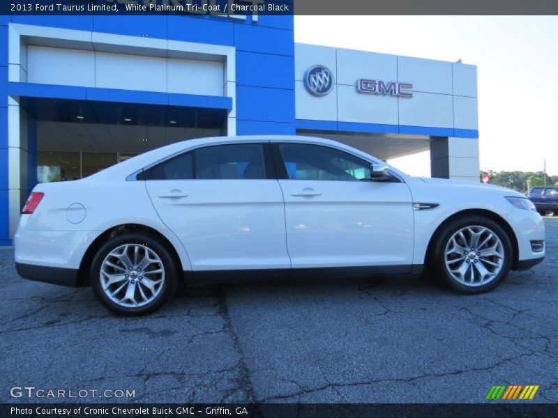 White Platinum Tri-Coat / Charcoal Black 2013 Ford Taurus Limited