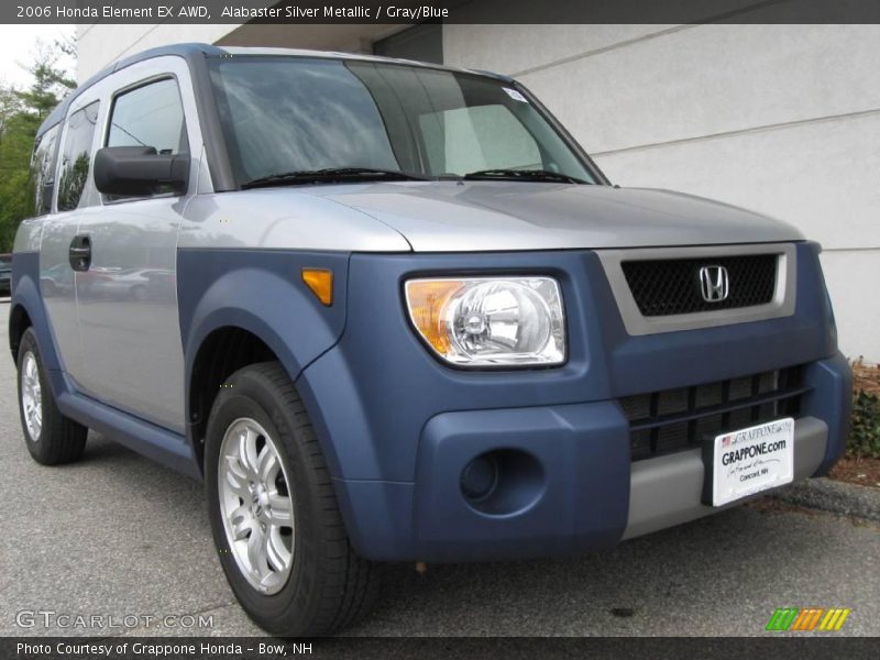 Alabaster Silver Metallic / Gray/Blue 2006 Honda Element EX AWD