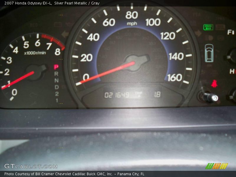 Silver Pearl Metallic / Gray 2007 Honda Odyssey EX-L