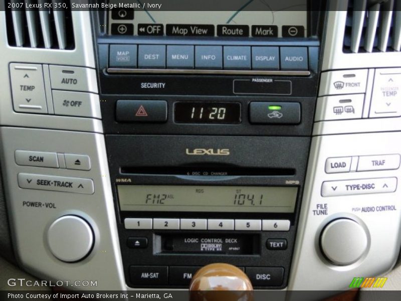 Controls of 2007 RX 350