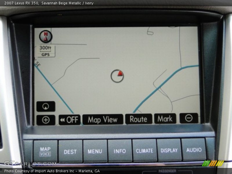 Navigation of 2007 RX 350
