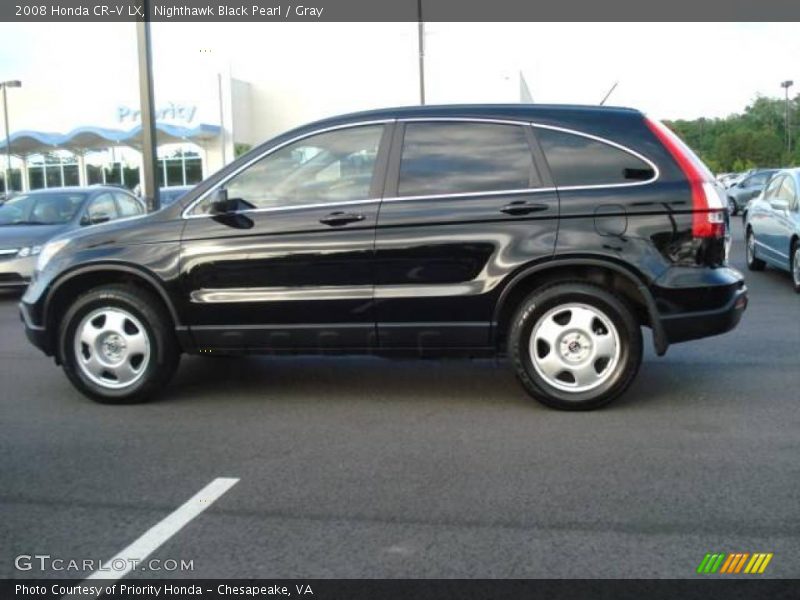Nighthawk Black Pearl / Gray 2008 Honda CR-V LX
