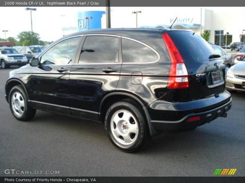 Nighthawk Black Pearl / Gray 2008 Honda CR-V LX