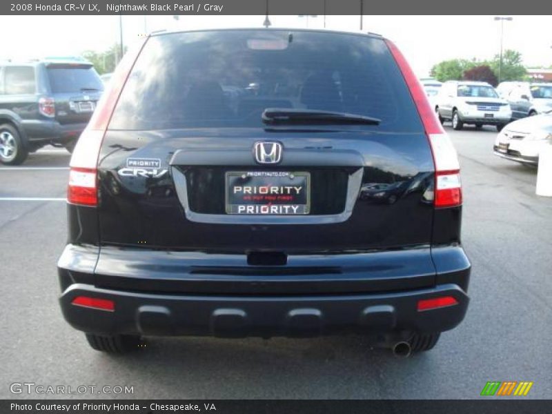 Nighthawk Black Pearl / Gray 2008 Honda CR-V LX