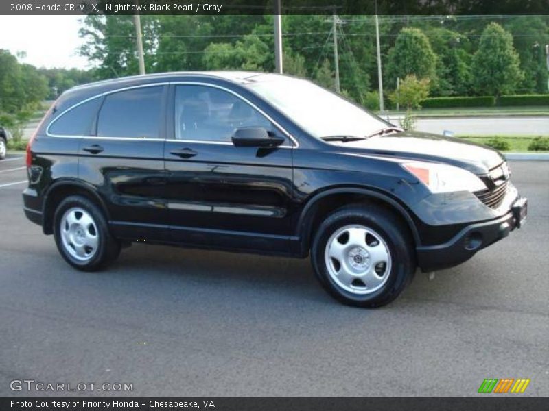 Nighthawk Black Pearl / Gray 2008 Honda CR-V LX