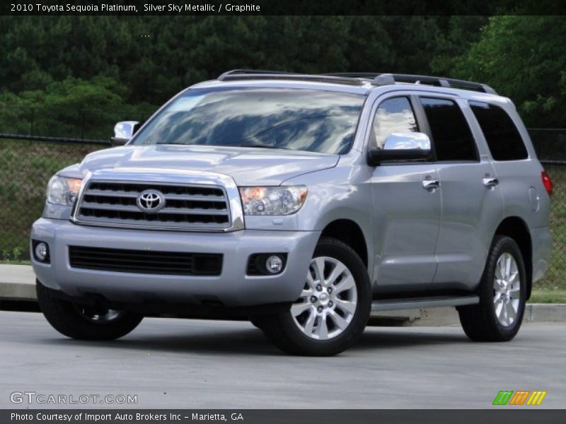 Silver Sky Metallic / Graphite 2010 Toyota Sequoia Platinum