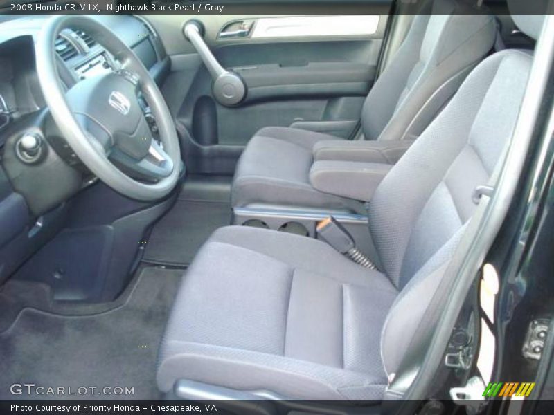 Nighthawk Black Pearl / Gray 2008 Honda CR-V LX