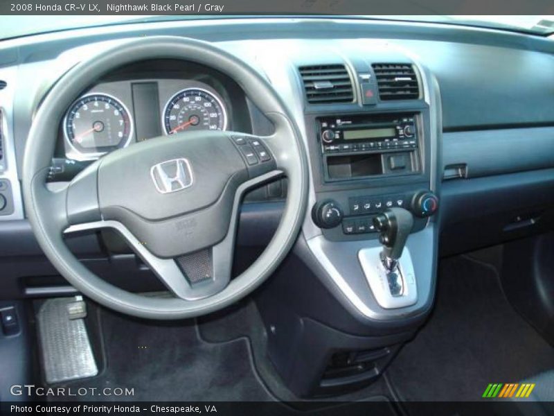 Nighthawk Black Pearl / Gray 2008 Honda CR-V LX