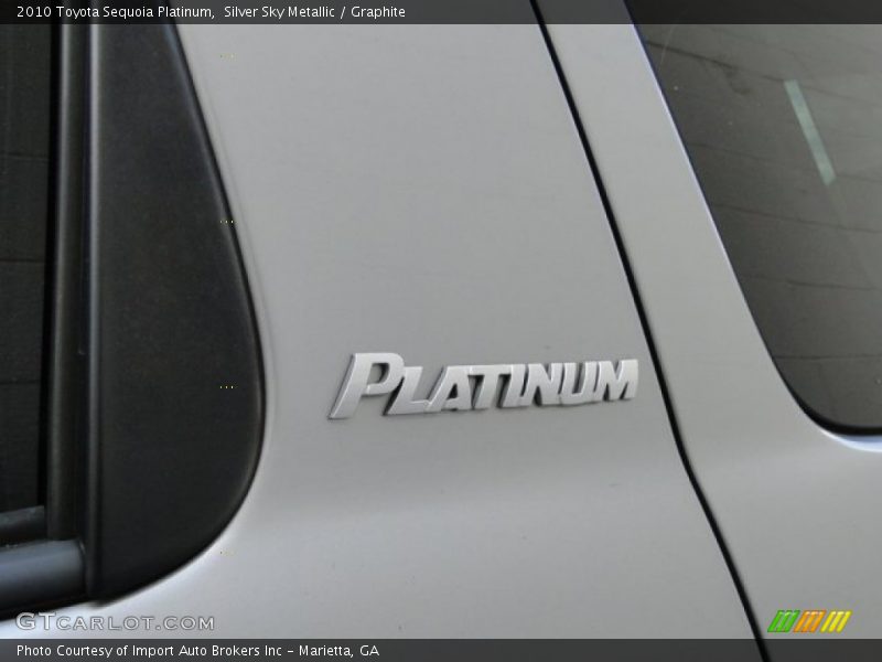 Silver Sky Metallic / Graphite 2010 Toyota Sequoia Platinum