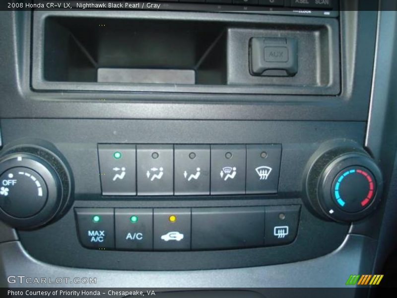 Nighthawk Black Pearl / Gray 2008 Honda CR-V LX