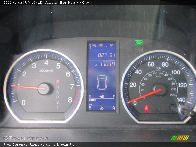 Alabaster Silver Metallic / Gray 2011 Honda CR-V LX 4WD