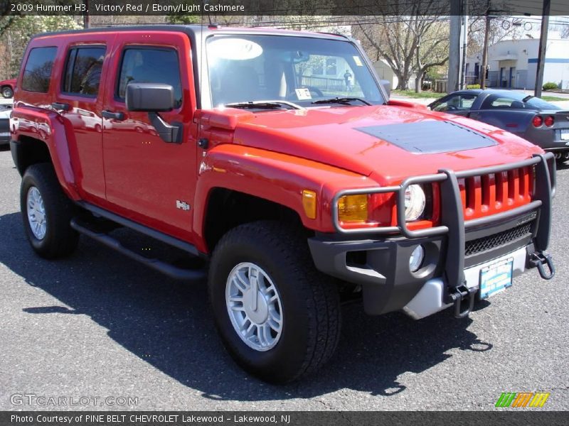 Victory Red / Ebony/Light Cashmere 2009 Hummer H3