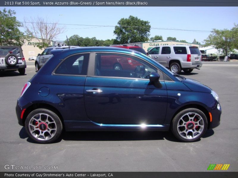Verde Azzurro (Blue-Green) / Sport Nero/Nero (Black/Black) 2013 Fiat 500 Sport